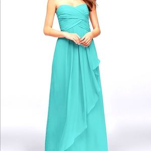 David’s Bridal crinkle chiffon dress SPA size 10